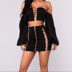 NEVER WORN Black FashionNova Matching Set
